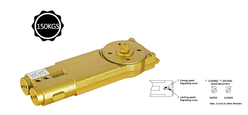 Floor hinge,two stage speed adjustable,single  action